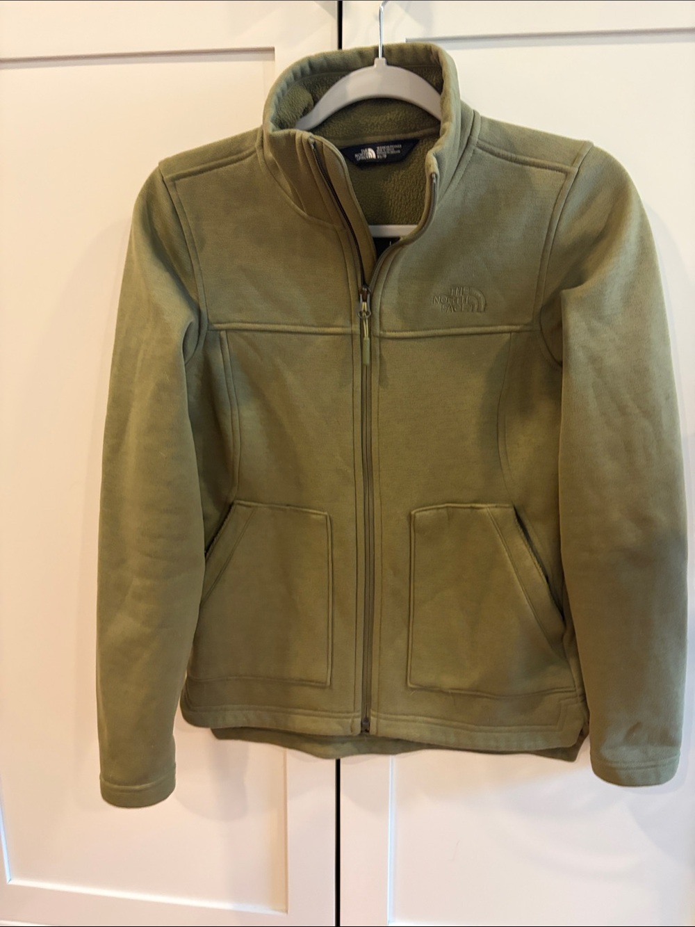 The North Face Olive Green Full-Zip Fleece Jacket